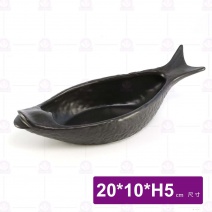 石紋魚型船-20x10xH5cm