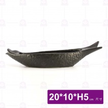 石紋魚型船-20x10xH5cm