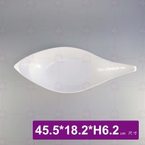 石紋葉舟船-45.5x18.2xH6.2cm
