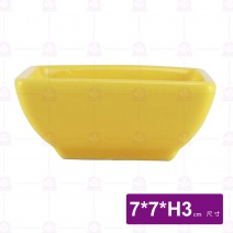 3吋單格碟(黃)-7x7xH3cm