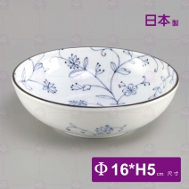 【日本】線唐草輕量煮物盤-Φ16xH5cm