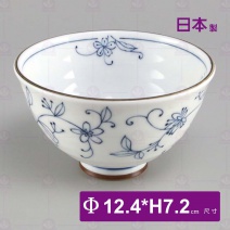 【日本】線唐草輕量大平碗-Φ12.4xH7.2cm