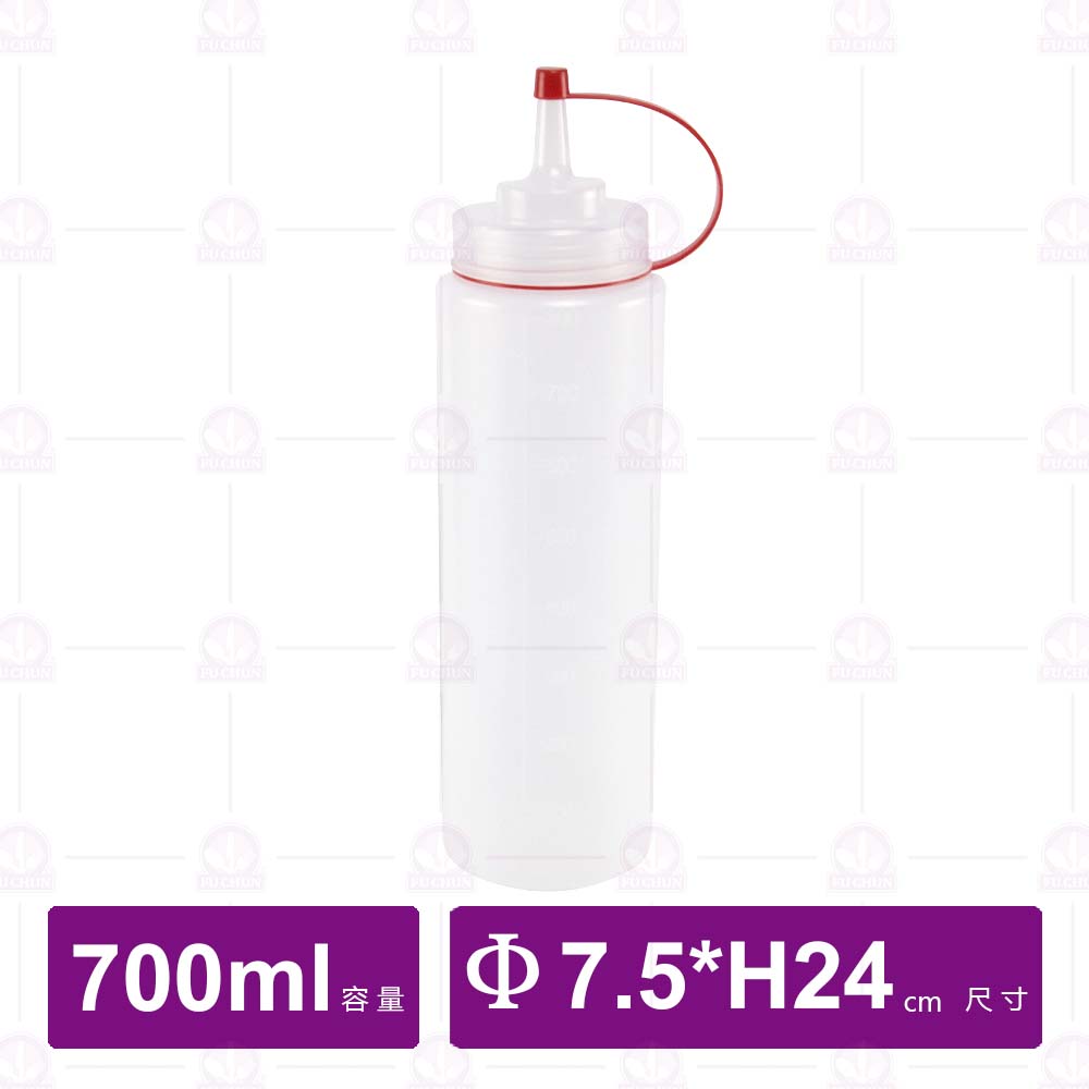 大瓶口中-(透明色) Φ7.5xH24cm/700cc