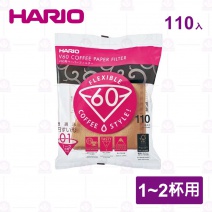 【日本HARIO】V60濾紙1-2杯用(110張)(VCF-01-110M)