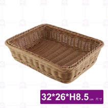 1/2方型仿藤麵包籃-32x26xH8.5cm