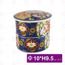 小號食格組(染錦牡丹)-Φ10xH9.5cm