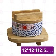 小號食格(木底座)-12x12xH2.5cm