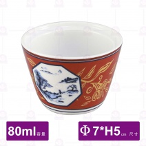 珍珠盅(金花山水)-Φ7xH5cm
