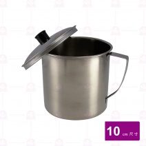 #304 白鐵口杯  附蓋 10cm