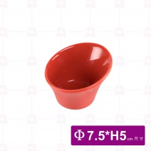 C斜口小缽 紅(喇叭型)