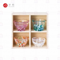 【日本津輕】手作四季清酒杯禮盒組(含木盒)/1組