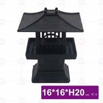 【菊川本味】鑄鐵燭燈(方)-16x16xH20cm
