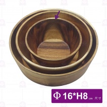 【菊川本味】機洗櫻桃木盆-Φ16xH8cm