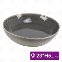 9吋歐風喇叭碗(深灰)-Φ23xH5cm