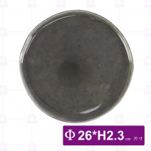 10吋歐風淺盤(深灰)-Φ26xH2.3cm