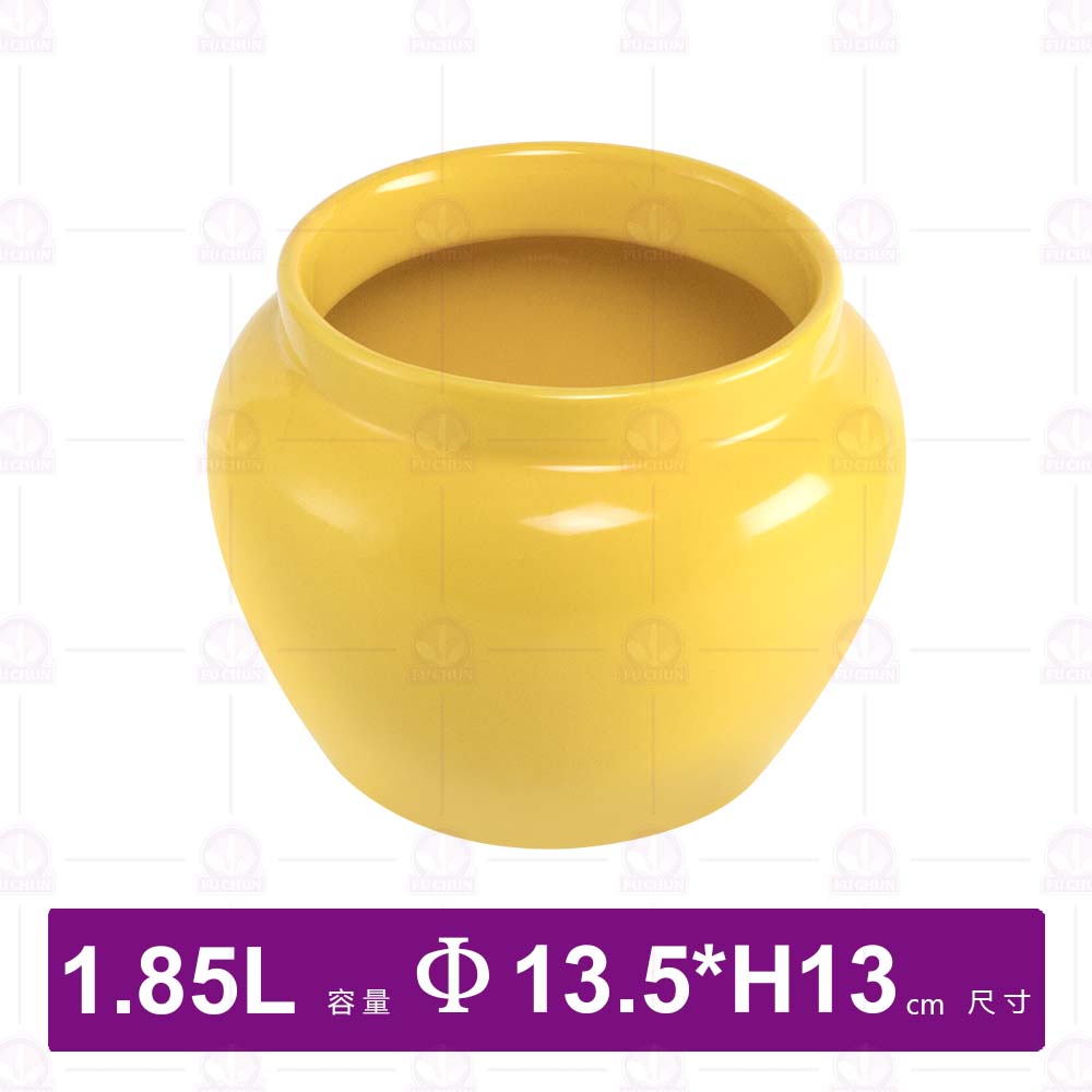 色釉醬料盅(鵝黃色/大)-1.85L