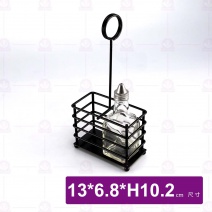 歐風式油醋罐提籃(黑)-13x6.8xH10.2cm