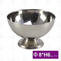 不鏽鋼高腳雪糕杯-Φ8xH6cm