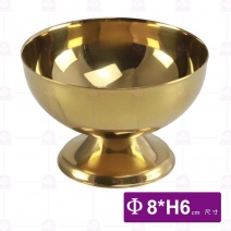 青銅金高腳雪糕杯-Φ8xH6cm
