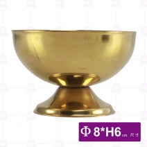青銅金高腳雪糕杯-Φ8xH6cm
