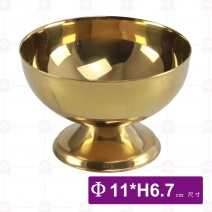 青銅金高腳雪糕杯-Φ11xH6.7cm