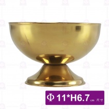 青銅金高腳雪糕杯-Φ11xH6.7cm