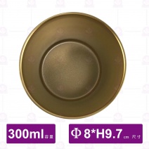 韓式304鍍鈦冰角雙層杯(金)-300ml