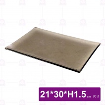 京都長皿(茶)-21x30xH1.5cm