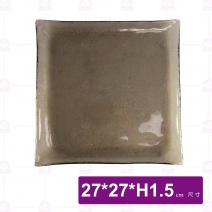 京都長皿(茶)-27x27xH1.5cm