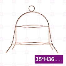 塔型雙層蛋糕盤架(紅銅)-35xH36cm