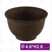 薄胎紫砂杯(棕黑)-Φ4.6xH2.8cm