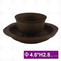 薄胎紫砂杯(棕黑)-Φ4.6xH2.8cm