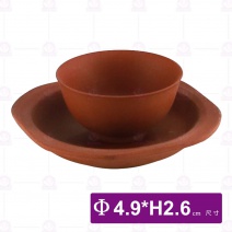 薄胎朱泥杯(紅)-Φ4.9xH2.6cm