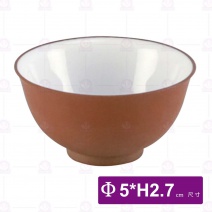 薄胎朱泥杯(內白)-Φ5xH2.7cm