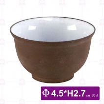 薄胎紫砂杯(內白)-Φ4.5xH2.7cm