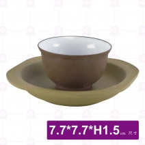 綠泥杯托-7.7x7.7xH1.5cm