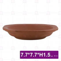 朱泥杯托-7.7x7.7xH1.5cm