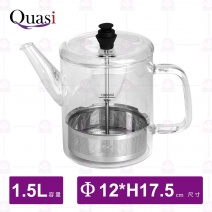【Quasi】舞茶耐熱IH玻璃壺-1.5L