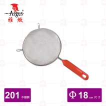 【雅緻Argus】#201紅柄濾網 6吋 細孔Φ18cm