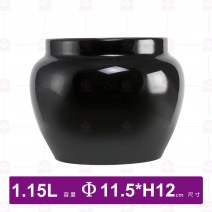 色釉醬料盅(黑色/中)-1.15L