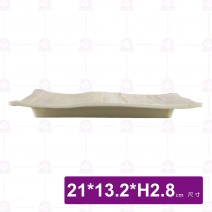 【HS】JA255 陶面條紋燒物盤 8.2吋-拉菲渲染(12入/盒)