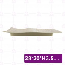 【HS】JA257 陶面條紋燒物盤 11吋-拉菲渲染(12入/盒)