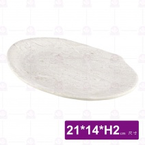 【HS】JA268-8 陶面竹桔腰只盤-拉菲渲染(12入/盒)