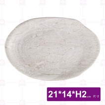 【HS】JA268-8 陶面竹桔腰只盤-拉菲渲染(12入/盒)