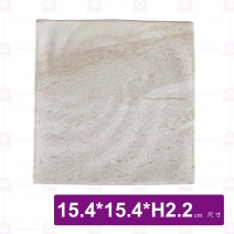 【HS】JA269 陶面水波紋方盤 6吋 拉菲渲染(12入/盒)