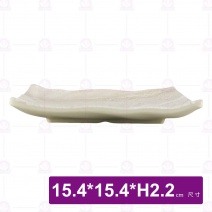 【HS】JA269 陶面水波紋方盤 6吋 拉菲渲染(12入/盒)