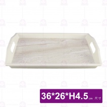 【HS】JA343-1 陶面雙耳托盤-拉菲渲染(6入/盒)