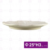 【HS】JA527 陶面波紋圓盤-拉菲渲染(12入/盒)