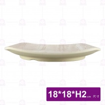 【HS】JA548 7吋陶面四方圓弧盤-拉菲渲染(12入/盒)