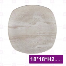 【HS】JA548 7吋陶面四方圓弧盤-拉菲渲染(12入/盒)